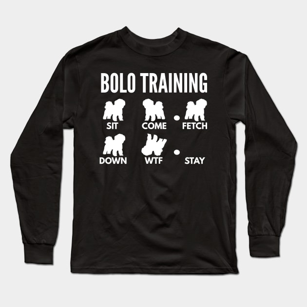 Bolo Training Bichon Bolognese Tricks Long Sleeve T-Shirt by DoggyStyles